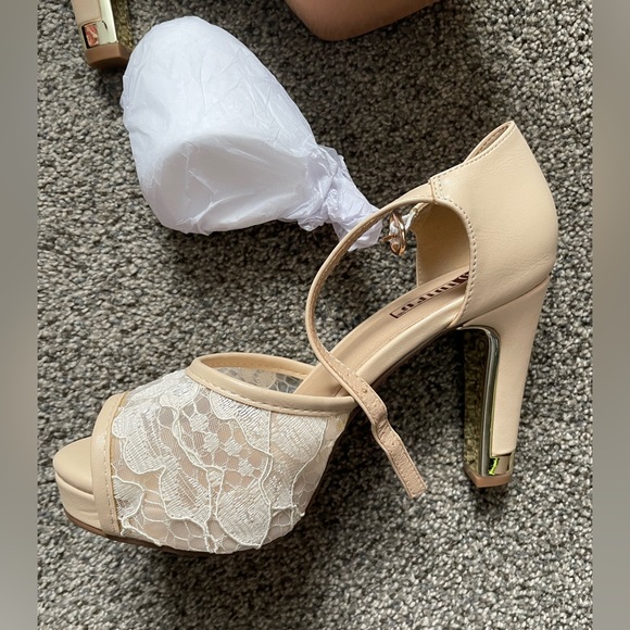 IDIFU Women's IN4 Mary Platform Chunky High Heels
Sandals Peep Toe Dress Bridal - Picture 8 of 11